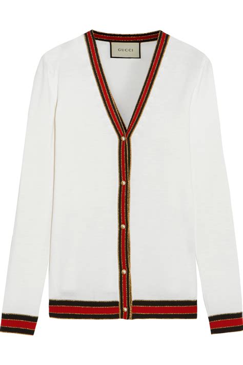 gucci white striped sweater|Gucci sweater price.